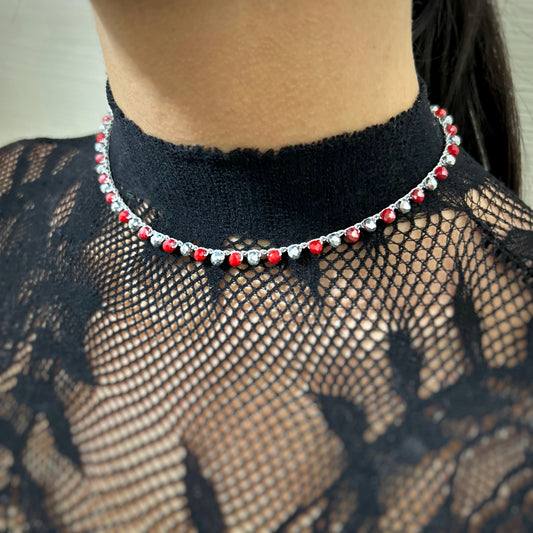 Collana Red Silver